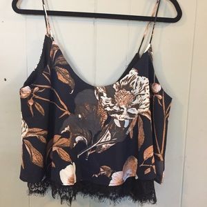 Floral lace tank Free People French Connection